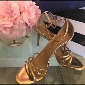 Aquazzura Soft Gold Sandal / heels.